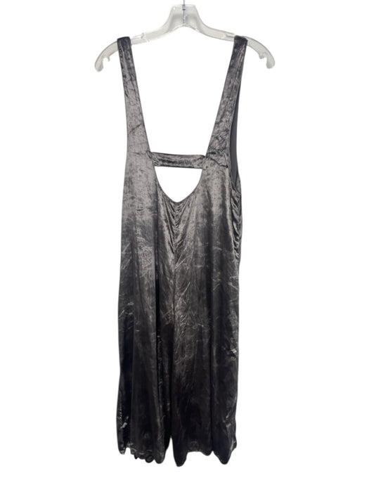 Maeve Size XS Gray Purple Viscose Blend Velvet Overalls Crop Wide Leg Jumpsuit Gray Purple / XS