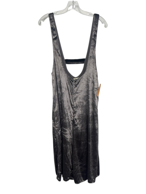 Maeve Size XS Gray Purple Viscose Blend Velvet Overalls Crop Wide Leg Jumpsuit Gray Purple / XS