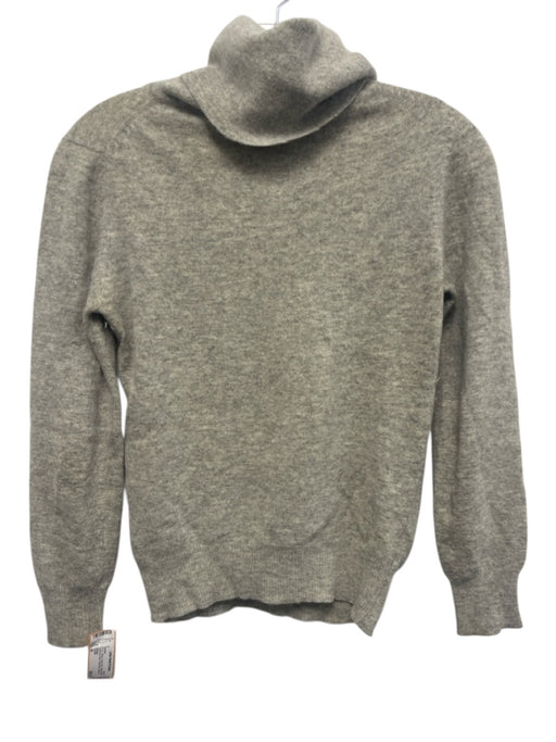 CHAUS Size M Taupe Gray Wool Blend Heathered Knit Turtleneck Pullover Sweater Taupe Gray / M