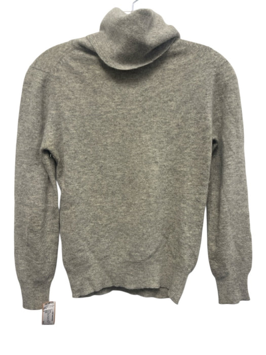 CHAUS Size M Taupe Gray Wool Blend Heathered Knit Turtleneck Pullover Sweater Taupe Gray / M