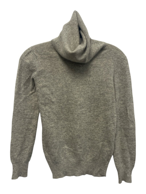 CHAUS Size M Taupe Gray Wool Blend Heathered Knit Turtleneck Pullover Sweater Taupe Gray / M