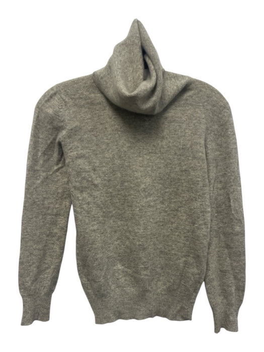 CHAUS Size M Taupe Gray Wool Blend Heathered Knit Turtleneck Pullover Sweater Taupe Gray / M
