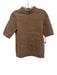 COS Size XS Brown & Red Wool Blend Knit Short Sleeve Ribbed Hem Sweater Brown & Red / XS