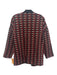 Billy Reid Size S Black, Red & Beige Wool Blend Geometric Button Front Sweater Black, Red & Beige / S