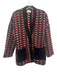Billy Reid Size S Black, Red & Beige Wool Blend Geometric Button Front Sweater Black, Red & Beige / S