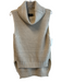 ASTR Size XS Cream Acrylic & Wool Knit Turtle Neck Sleeveless Step Hem Top Cream / XS