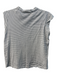 Vince Size S Black & White Cotton Crew Neck Cap Sleeve Horizontal Stripe Top Black & White / S