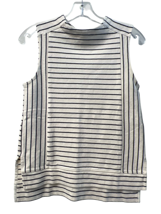 Madewell Size S Ivory & Black Cotton & Linen Halter Neck Sleeveless Top Ivory & Black / S
