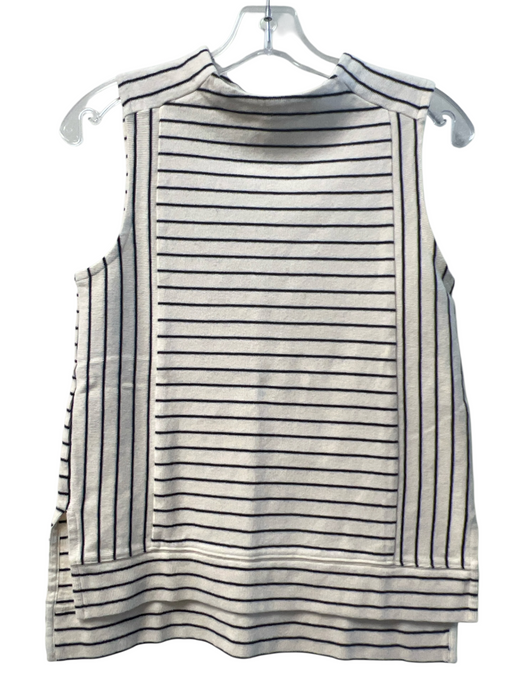 Madewell Size S Ivory & Black Cotton & Linen Halter Neck Sleeveless Top Ivory & Black / S