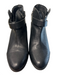 Rag & Bone Shoe Size 39 Black Leather Almond Toe Strap Detail Block Heel Booties Black / 39
