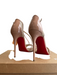 Christian Louboutin Shoe Size 38 Tan Patent Leather Mesh Detail Open Toe Shoes Tan / 38