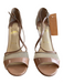 Christian Louboutin Shoe Size 38 Tan Patent Leather Mesh Detail Open Toe Shoes Tan / 38