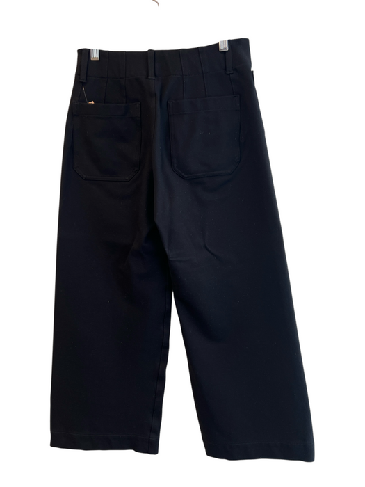 Maeve Size 27 Black Viscose Blend Zip Fly High Rise 4 Pocket Wide Leg Pants Black / 27