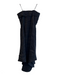 C/Meo Collective Size S Black Viscose Blend Strapless Fringe Detail Midi Dress Black / S