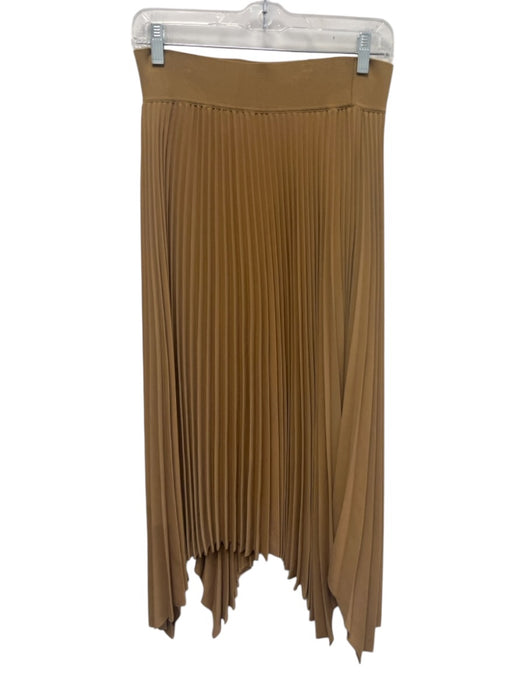 Joseph Size 40 Beige Brown Polyester Elastic Waistband Accordion Pleat Skirt Beige Brown / 40