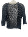 Karen Millen Size 2 Black & Gunmetal Viscose Open Knit Beaded & Sequined Jacket Black & Gunmetal / 2