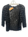 Karen Millen Size 2 Black & Gunmetal Viscose Open Knit Beaded & Sequined Jacket Black & Gunmetal / 2