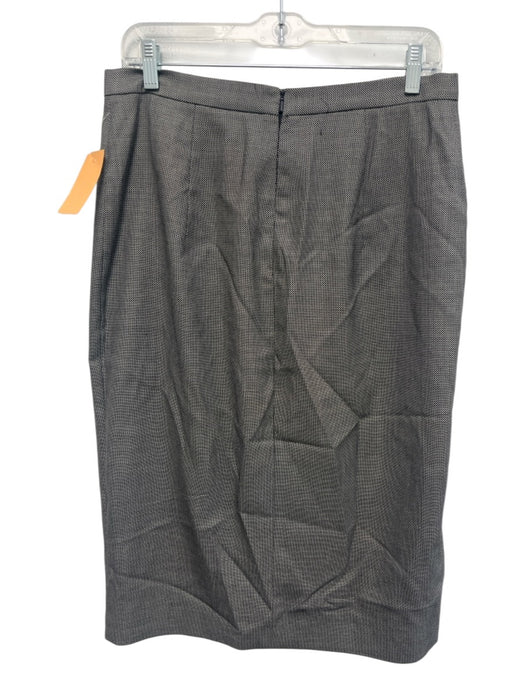 Max Mara Size Est L Black & Cream White Missing Fabric Tag Paneled Pencil Skirt Black & Cream White / Est L