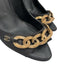 Chanel Shoe Size 39 Black Leather & Textile Chain Link Quilted Peep Toe Pumps Black / 39