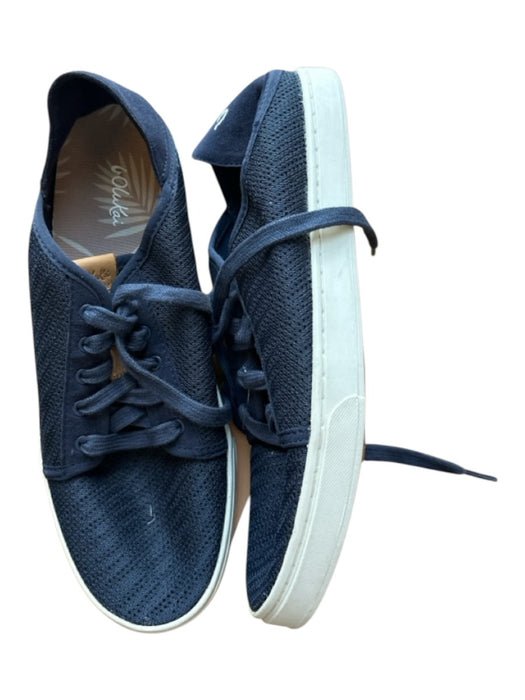 Olukai Shoe Size 9 Navy & white Canvas Perforated Lace Up Athletic Sneakers Navy & white / 9