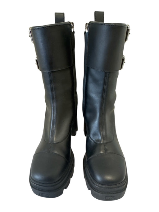 Giuseppe Zanotti Shoe Size 38 Black Leather Upper Buckle Detail Side Zips Boots Black / 38