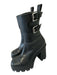 Giuseppe Zanotti Shoe Size 38 Black Leather Upper Buckle Detail Side Zips Boots Black / 38