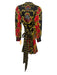 Alice + Olivia Size 4 Black, Yellow & Red Print Cotton Blend Baroque Print Dress Black, Yellow & Red Print / 4