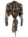 Alice + Olivia Size 4 Black, Green & Pink Print Cotton Blend Floral Dress Black, Green & Pink Print / 4