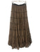 Alice + Olivia Size 4 Black & Beige Polyester Stud Detail Tiered Tulle Skirt Black & Beige / 4