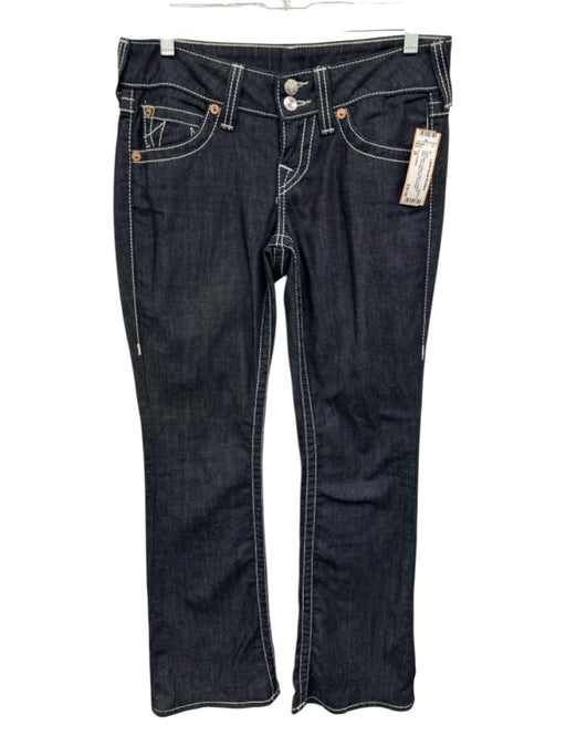 True Religion Size 26 Dark Wash Cotton Denim Contrast Stitch Low Rise Jeans Dark Wash / 26