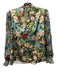 Alice + Olivia Size S Green & Multi Polyester Floral Long Balloon Sleeve Top Green & Multi / S