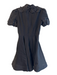 Antonio Melani Size 0 Black Linen & Rayon High Neck Flower Application Dress Black / 0