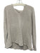 Eileen Fisher Size M Cream Beige Linen Blend Knit Hooded V Neck Pullover Sweater Cream Beige / M