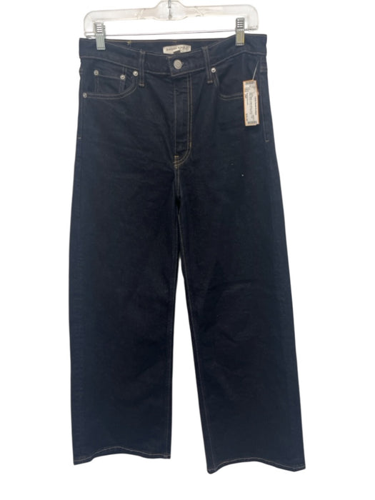 Banana Republic Size 29P Dark Wash Cotton Blend Denim High Rise Wide Leg Jeans Dark Wash / 29P
