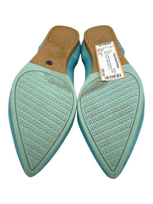 Rothy's Shoe Size 8 Aqua Blue textile upper Pump Pointed Almond Toe Flats Aqua Blue / 8