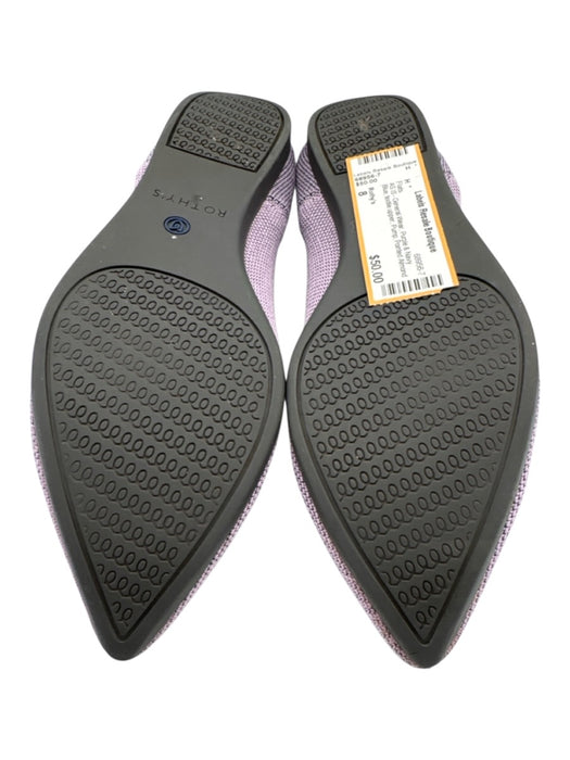 Rothy's Shoe Size 8 Purple & Navy Blue textile upper Pump Flats Purple & Navy Blue / 8