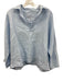 Frank & Eileen Size M Light Blue Linen Long Dolman Sleevle Collared V Neck Top Light Blue / M