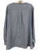 Tuckernuck Size L Blue & White Cotton Striped Button Up Mandarin Collar Top Blue & White / L