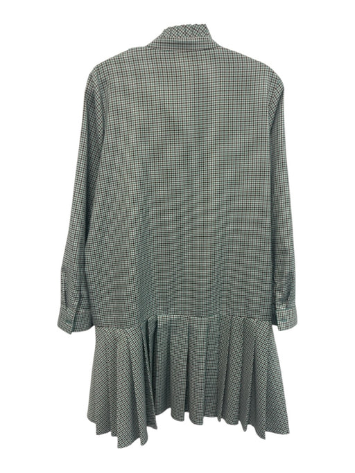Tuckernuck Size XL Green, Black & Cream Polyester Gingham Long Sleeve Dress Green, Black & Cream / XL