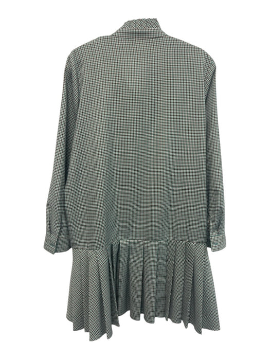 Tuckernuck Size XL Green, Black & Cream Polyester Gingham Long Sleeve Dress Green, Black & Cream / XL
