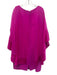 Tom and Linda Platt Size 14 Magenta Pink No Fabric Tag Mesh Detail Cape Dress Magenta Pink / 14