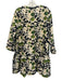 Tuckernuck Size XL Black, Cream & Green Polyester Blend Floral Long Sleeve Dress Black, Cream & Green / XL