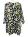 Tuckernuck Size XL Black, Cream & Green Polyester Blend Floral Long Sleeve Dress Black, Cream & Green / XL