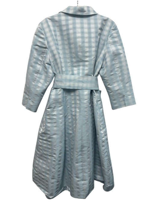 Lourdes Chavez Size Est L Light blue & white Silk Gingham 3/4 Sleeve Dress Light blue & white / Est L