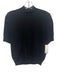 St. John Basics Size S Black No Fabric Tag Knit Mock Neck Ribbed Hem Top Black / S