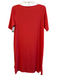 Eileen Fisher Size PM Orange Tencel Blend Short Sleeve Solid Knee Length Dress Orange / PM