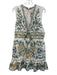 Farm Rio Size L White & Multi Cotton floral print Sleeveless Tie Detail Dress White & Multi / L
