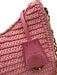 Prada Pink Raffia Crochet Chain Strap Shoulder Bag Pink / S