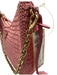 Prada Pink Raffia Crochet Chain Strap Shoulder Bag Pink / S