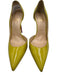 Christian Louboutin Shoe Size 37.5 Chartreuse Yellow Patent Leather Pumps Chartreuse Yellow / 37.5